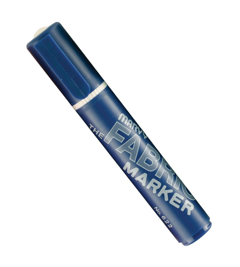 Marvy Uchida Uchida 622-C-3 Marvy Broad Point Fabric Marker, Blue - Image 1